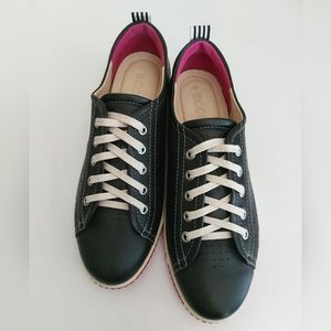 ECCO Women's Classic Leather Sneakers Shoes Navy Blue - EU40